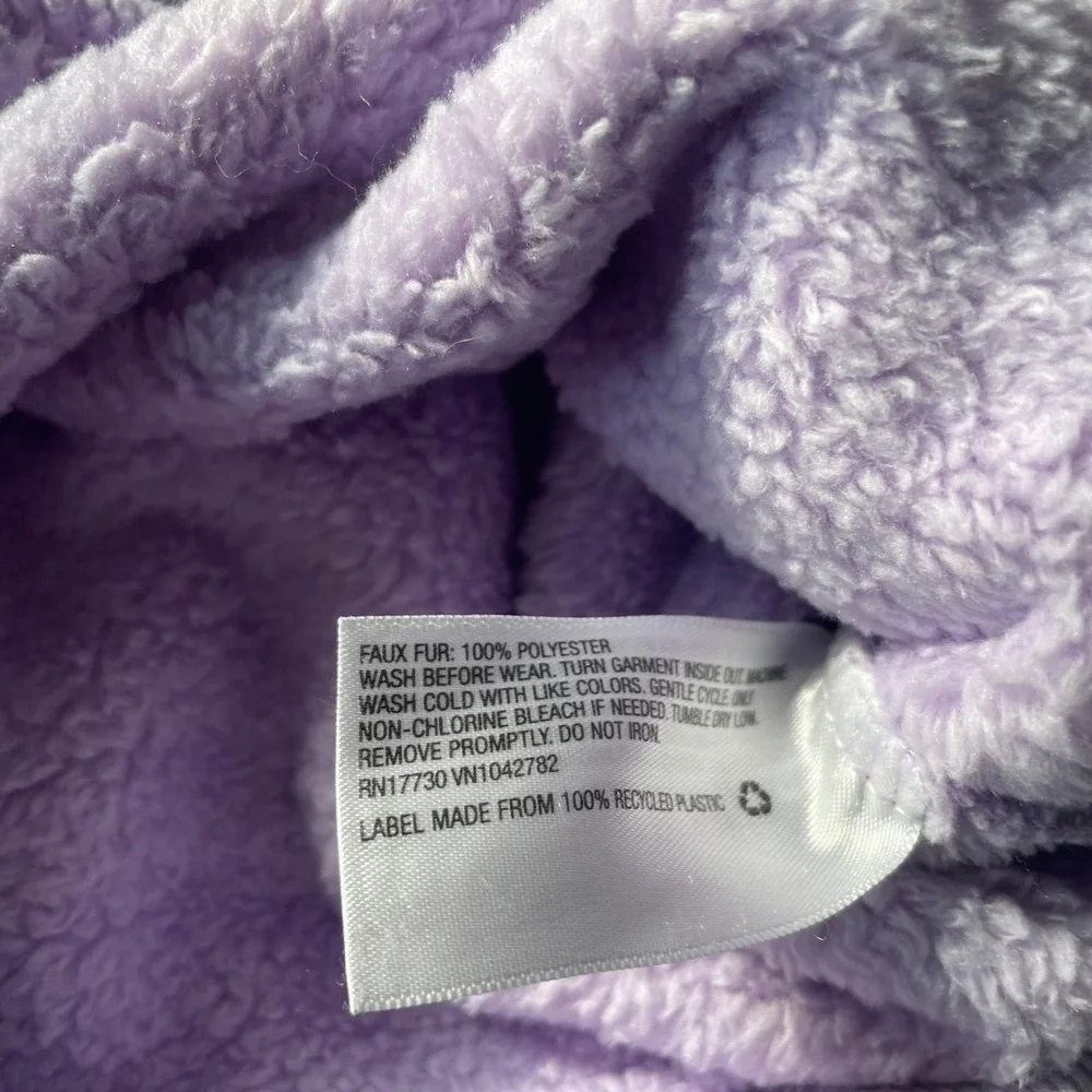 Carter's Cat & Jack lot 2 pcs Fleece‎ Lined hoodie Jacket & purple soft sweater